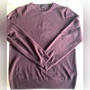Quince Men's Deep Burgundy Crewneck Cashmere Sweater